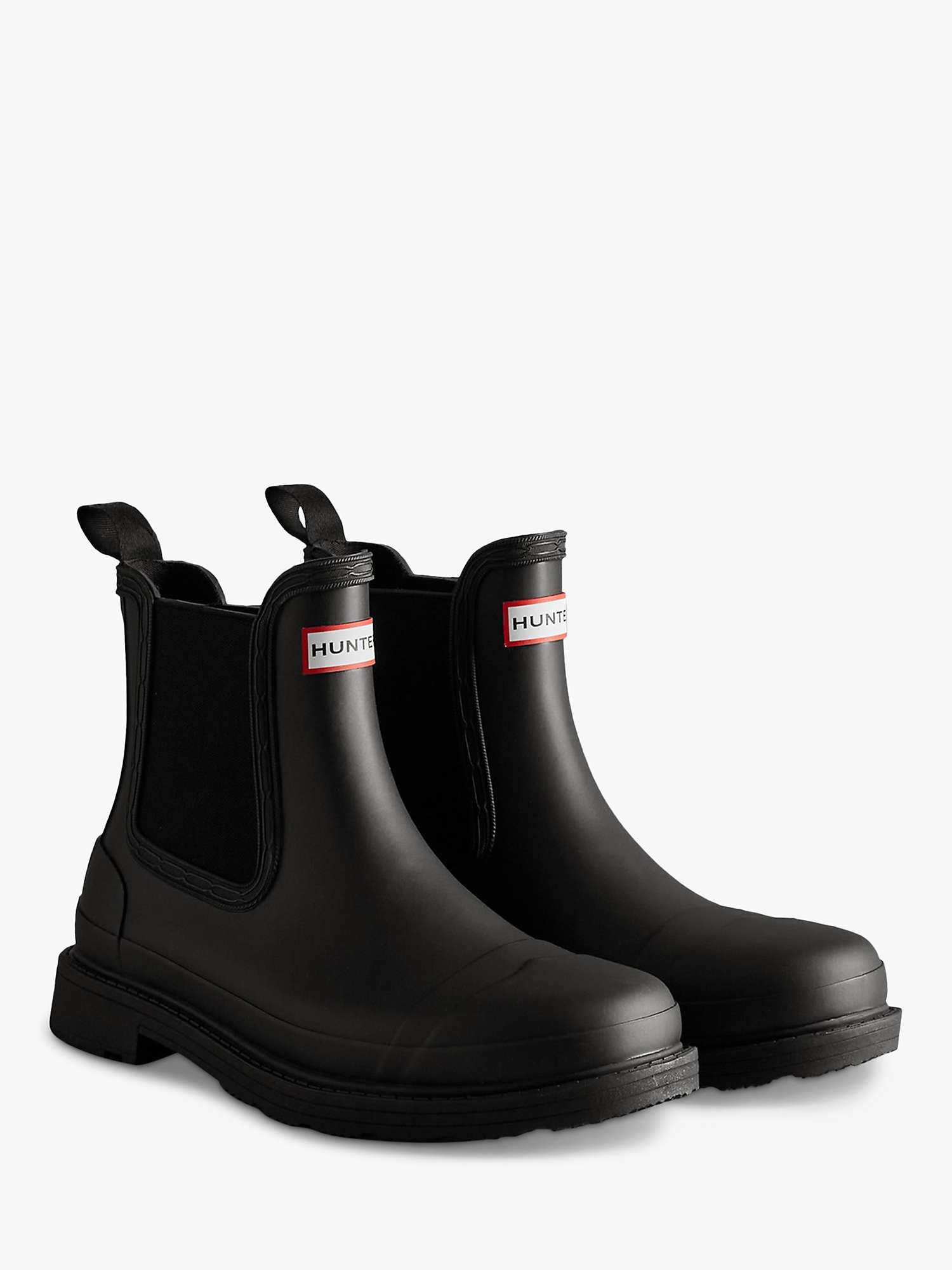 Buy Hunter Commando Chelsea Wellington Boots, Black Online at johnlewis.com