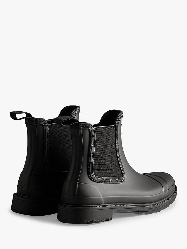 Hunter Commando Chelsea Wellington Boots, Black