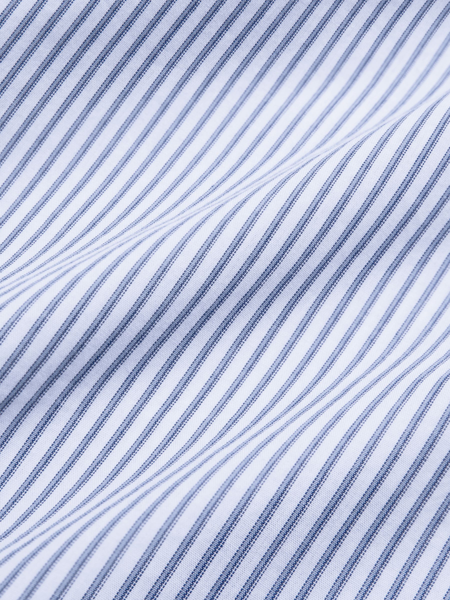Buy Chelsea Peers Poplin Stripe Print Pyjama Set, Blue Online at johnlewis.com