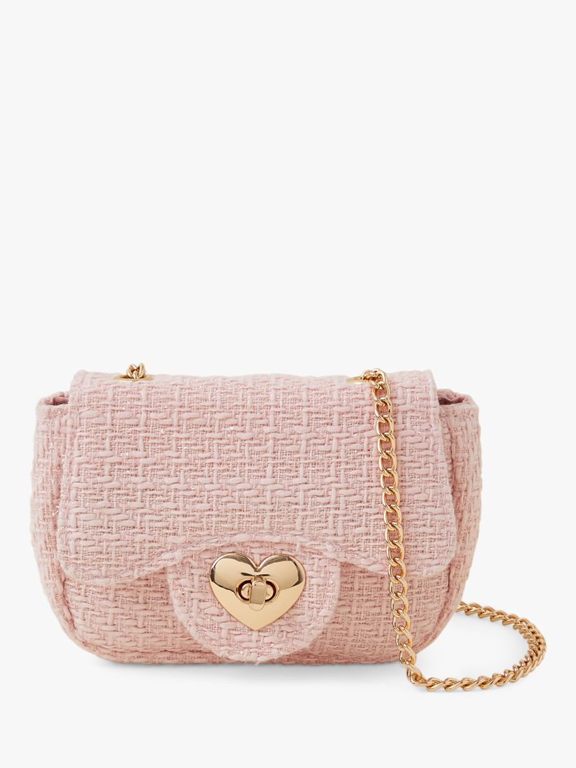 Angels by Accessorize Kids' Tweed Bag, Pink, One Size