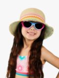 Angels by Accessorize Kids' Ric Rac Sun Hat, Natural