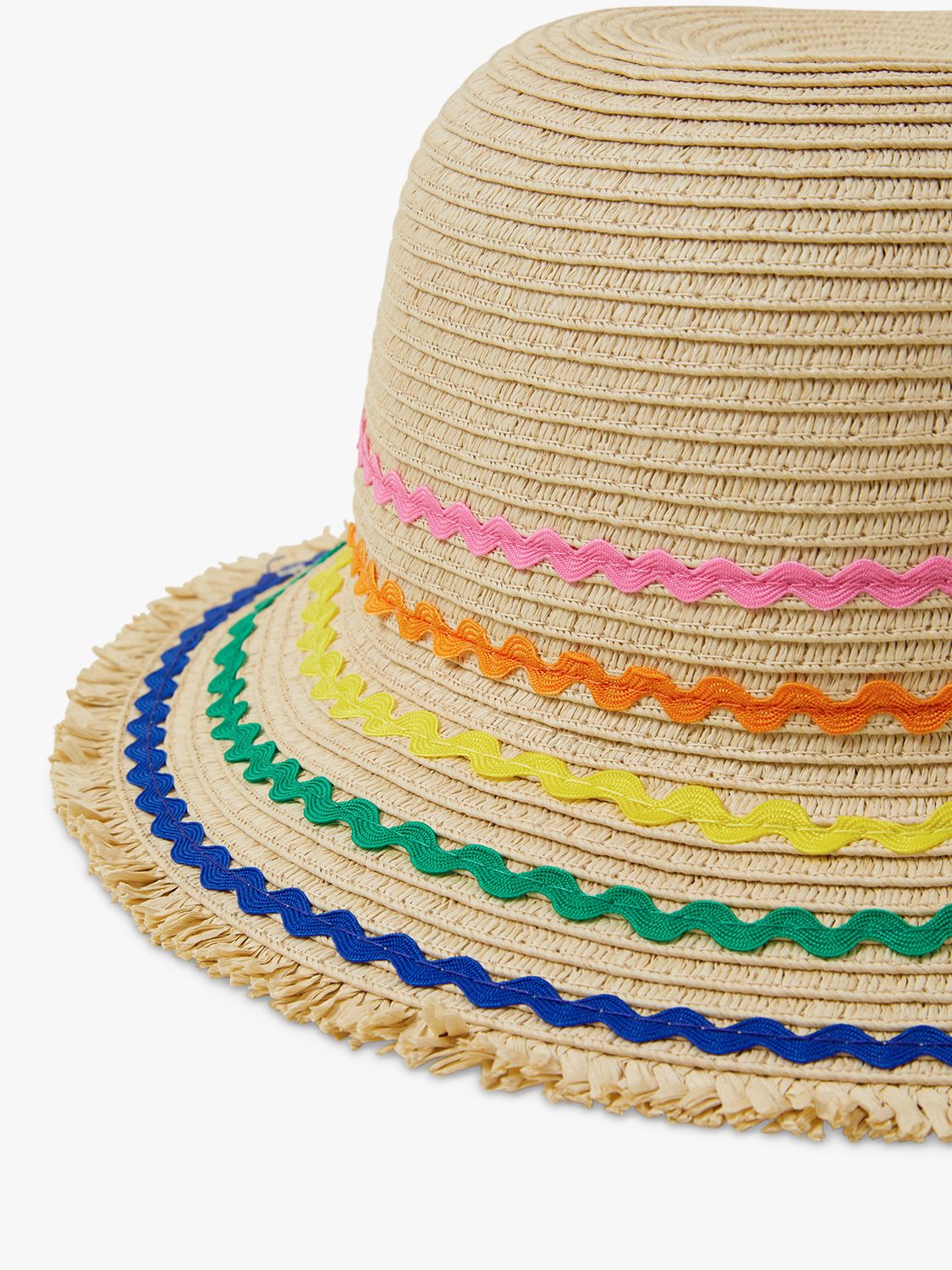 Buy Angels by Accessorize Kids' Ric Rac Sun Hat, Natural Online at johnlewis.com