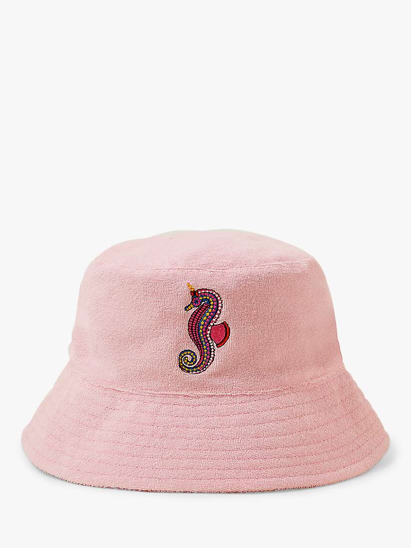 Buy Angels by Accessorize Kids' Towelling Seahorse Bucket Hat, Pink Online at johnlewis.com