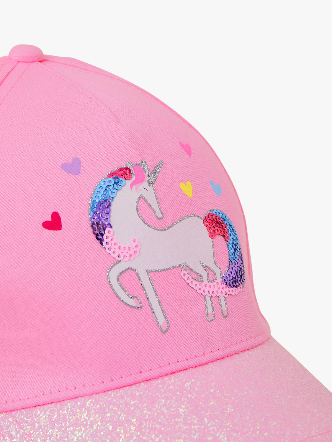Buy Angels by Accessorize Kids' Unicorn Baseball Cap, Pink Online at johnlewis.com