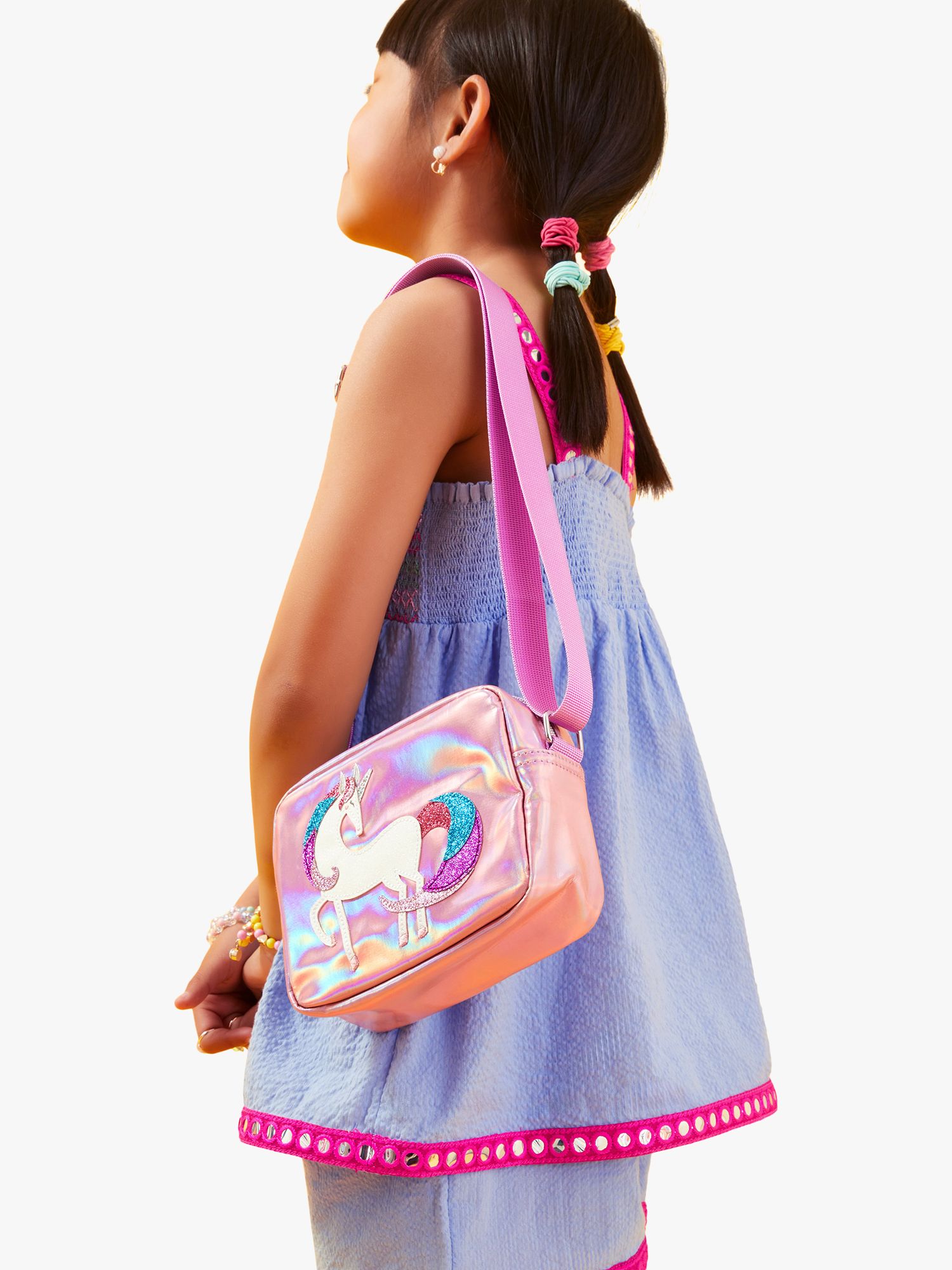 Buy Angels by Accessorize Kids' Sparkly Unicorn Camera Bag, Pink/Multi Online at johnlewis.com