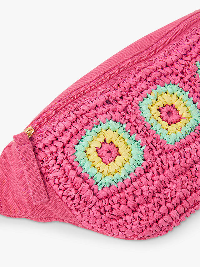Angels by Accessorize Kids' Crochet Belt Bag, Pink/Multi