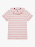 Angels by Accessorize Kids' Unicorn Hooded Stripe Towelling Dress, Pink/Multi