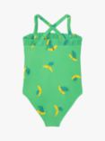 Angels by Accessorize Kids' Banana Print Swimsuit, Green/Multi