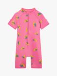 Angels by Accessorize Kids' Banana Print Sunsafe Suit, Pink/Multi