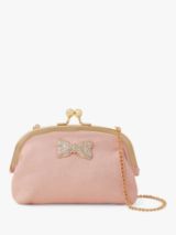 Angels by Accessorize Kids' Bow Clip Frame Bag, Pink