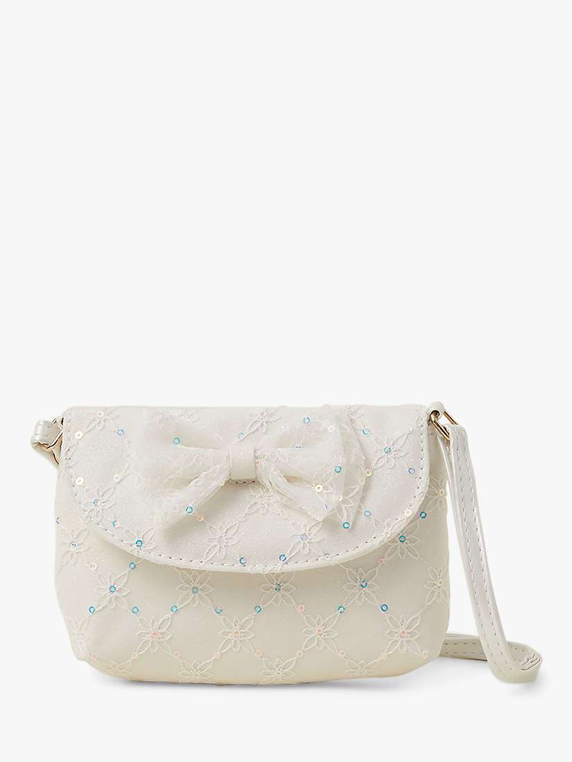 Buy Angels by Accessorize Kids' Lace Bow Bag, Ivory Online at johnlewis.com