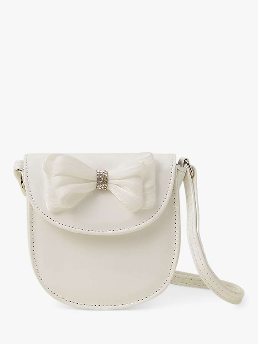 Buy Angels by Accessorize Kids' Patent Bow Bag, Ivory Online at johnlewis.com
