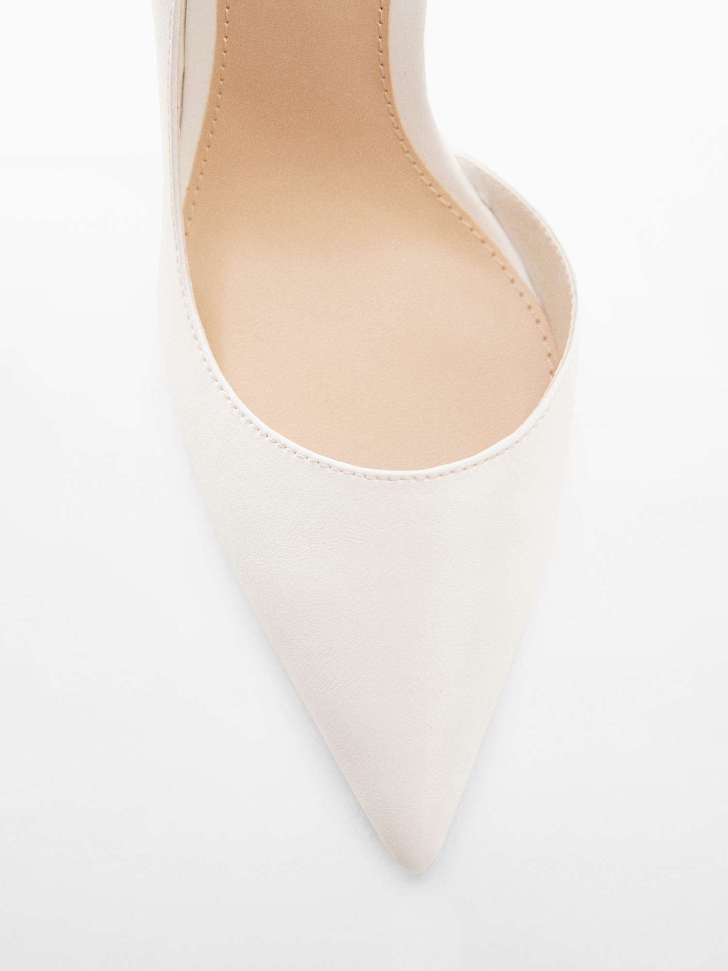 Buy Mango Audrey Asymmetrical Court Shoes, White Online at johnlewis.com