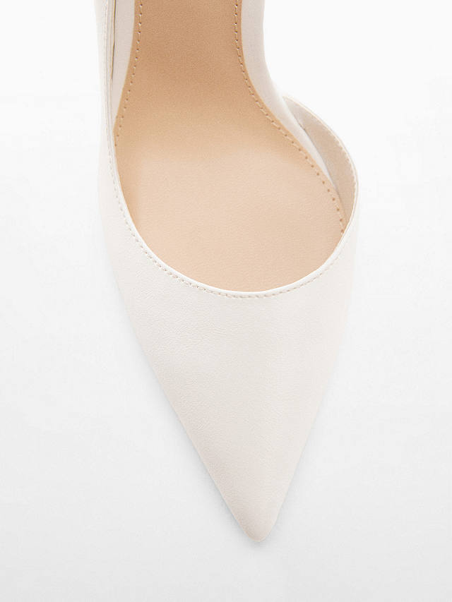 Mango Audrey Asymmetrical Court Shoes, White