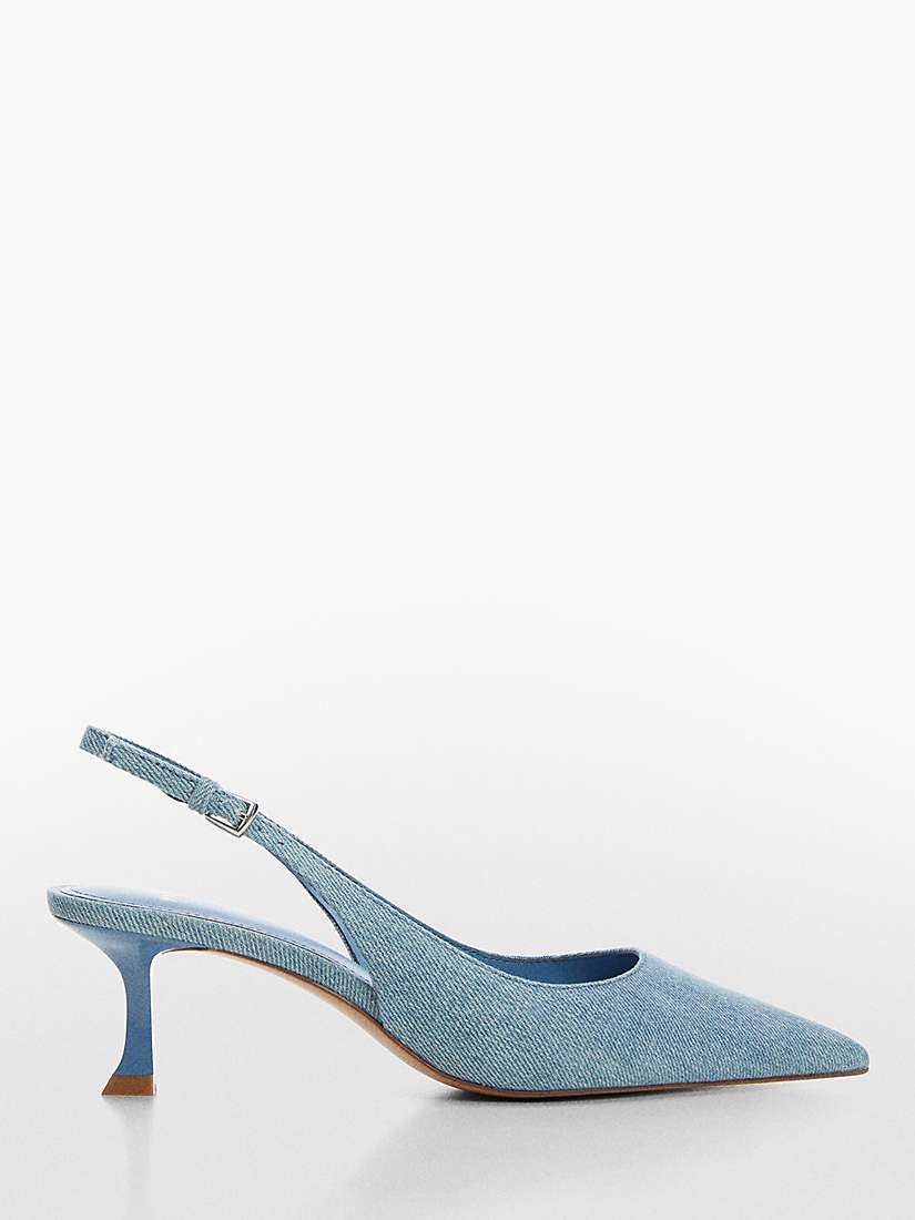 Buy Mango Rory Denim Shoes, Open Blue Online at johnlewis.com