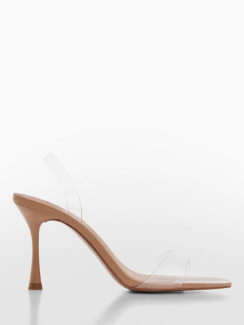 Buy Mango Belma Transparent Heel Sandals, Light Pastel Pink Online at johnlewis.com