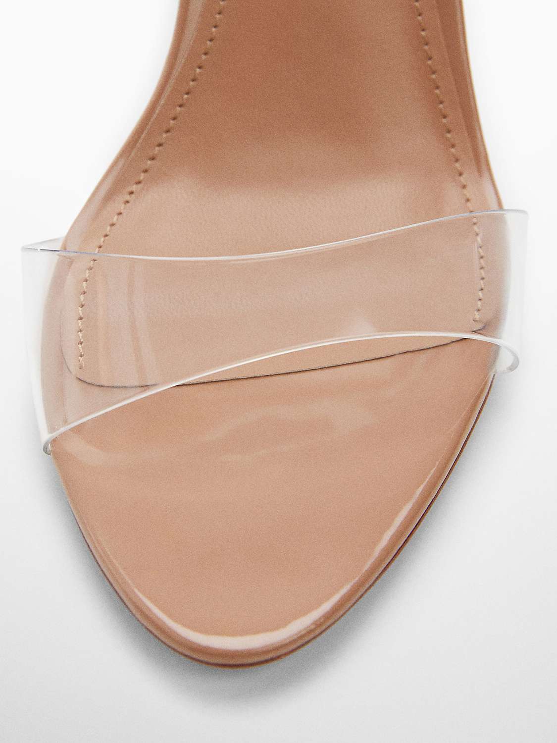 Buy Mango Belma Transparent Heel Sandals, Light Pastel Pink Online at johnlewis.com