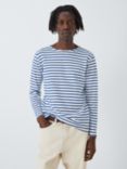 Armor Lux Breton Long Sleeve Stripe Shirt, White/Blue