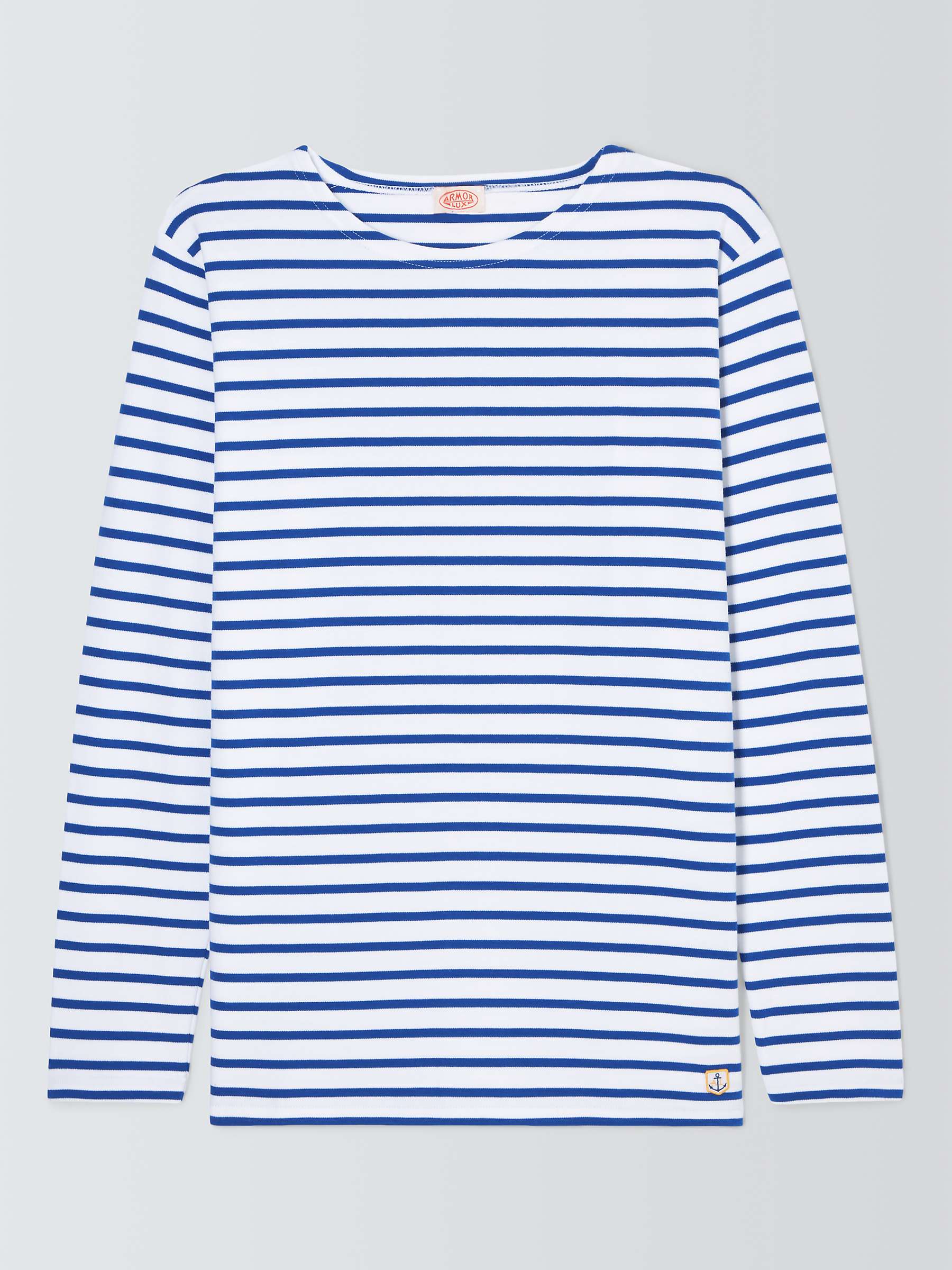Buy Armor Lux Breton Long Sleeve Stripe Shirt, White/Blue Online at johnlewis.com