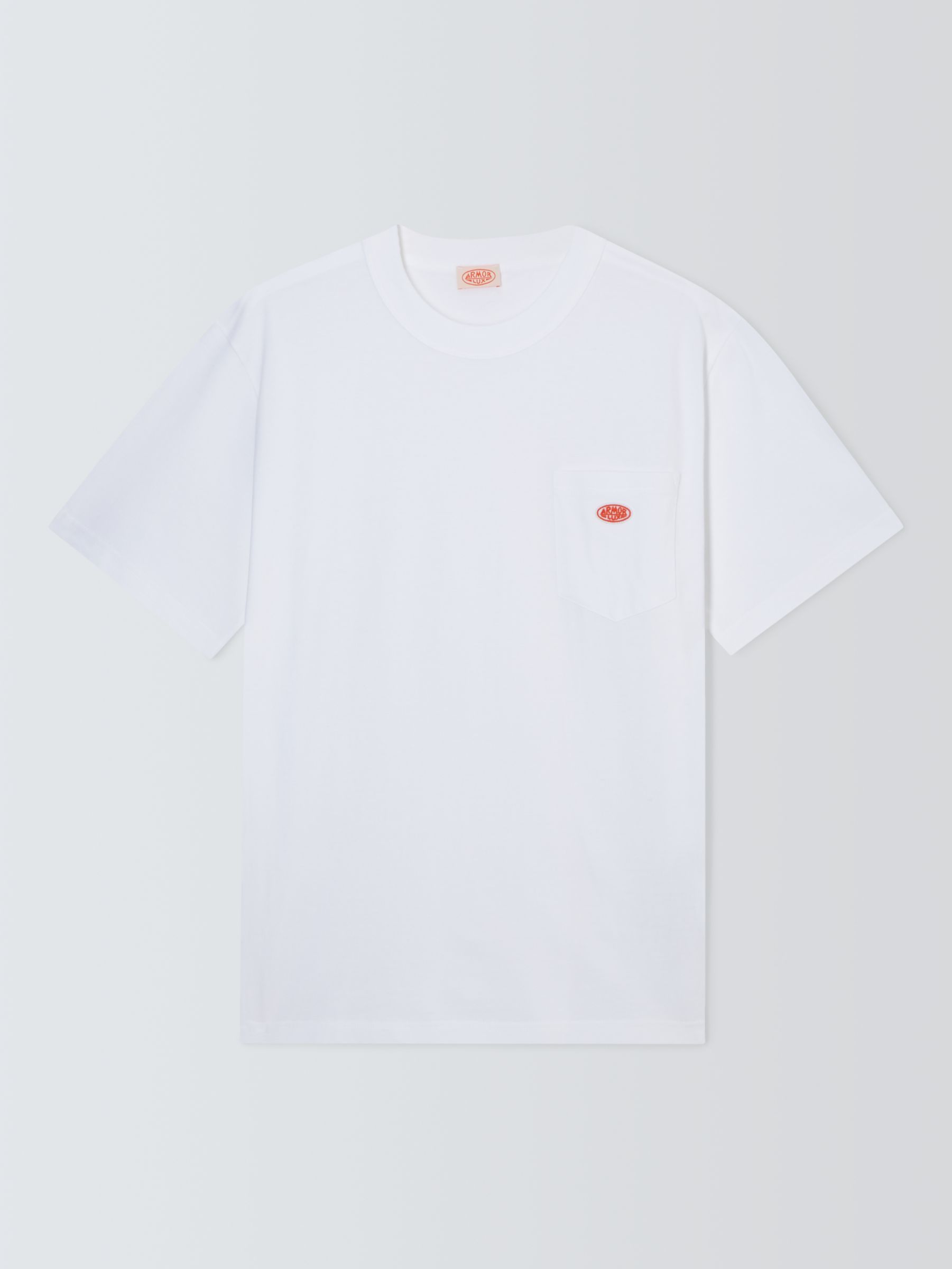 Buy Armor Lux Cotton Crew Neck T-Shirt, Blanc Online at johnlewis.com