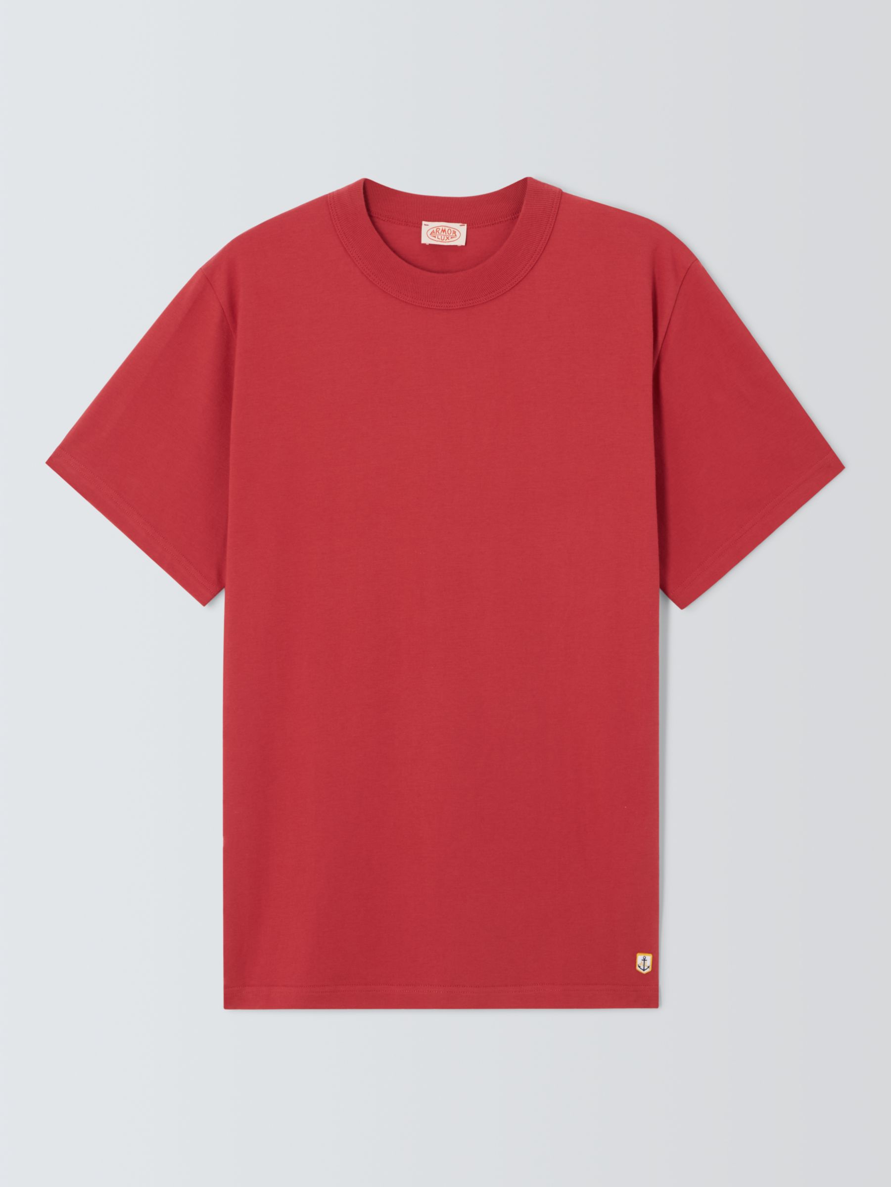 Armor Lux Heritage Cotton Crew Neck T-Shirt, Cardinal, S