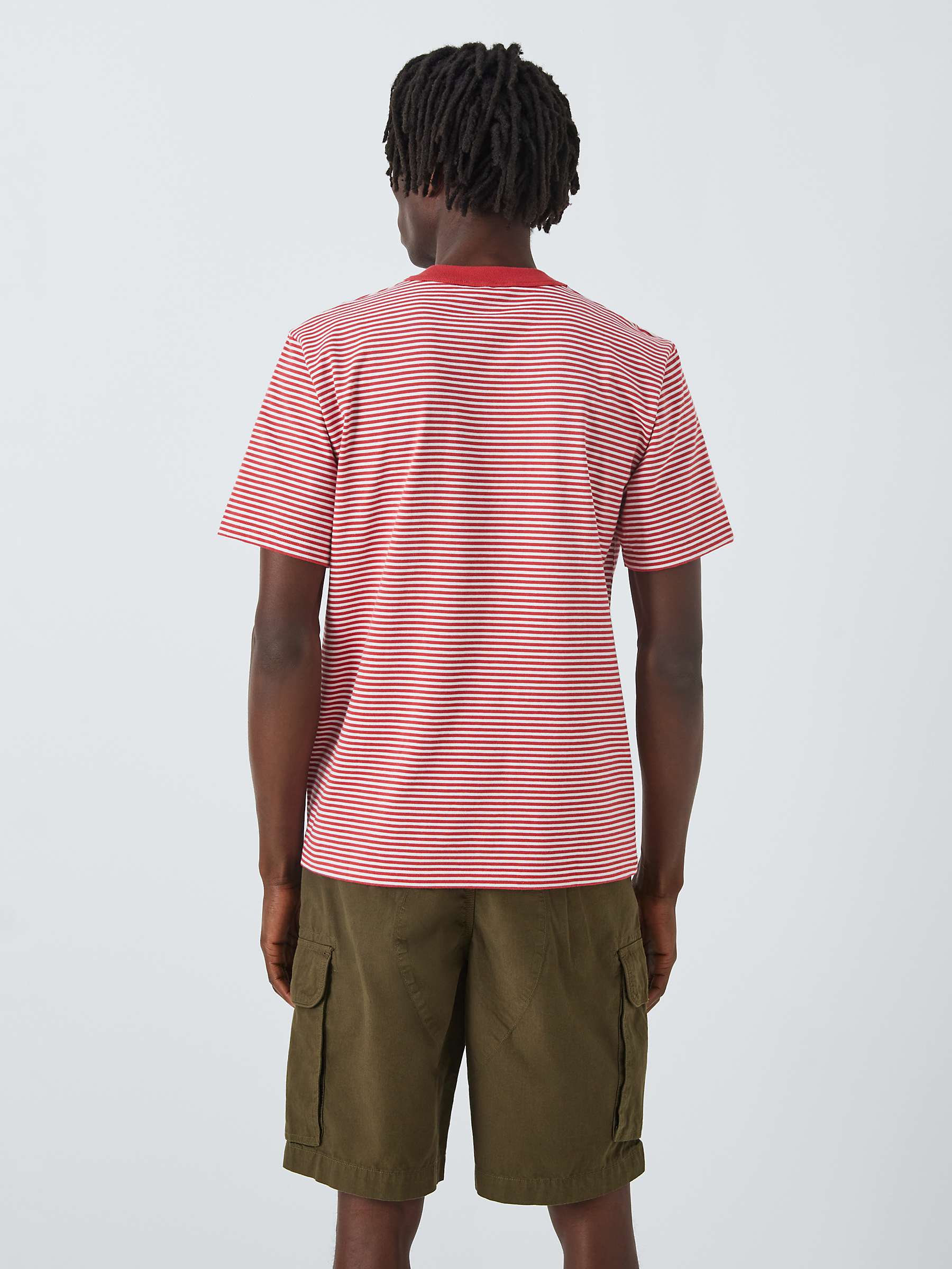 Buy Armor Lux Striped Crew Neck Breton Short Sleeve T-Shirt, Red/Multi Online at johnlewis.com