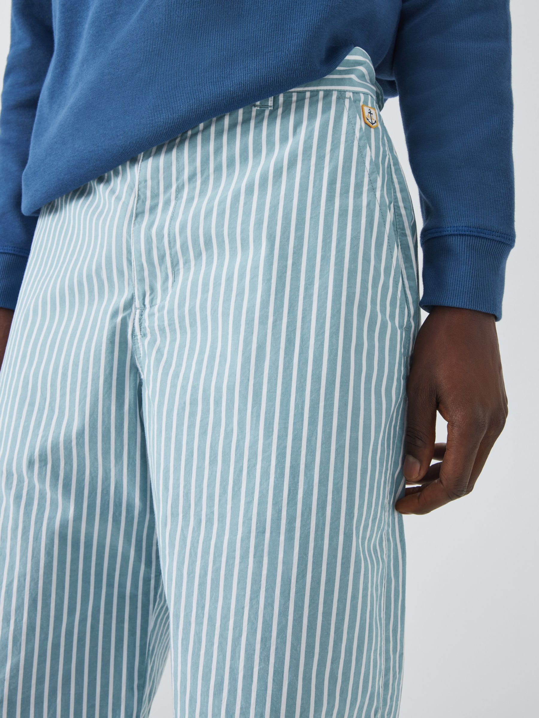 Buy Armor Lux Raye Heritage Striped Shorts, Blue/White Online at johnlewis.com