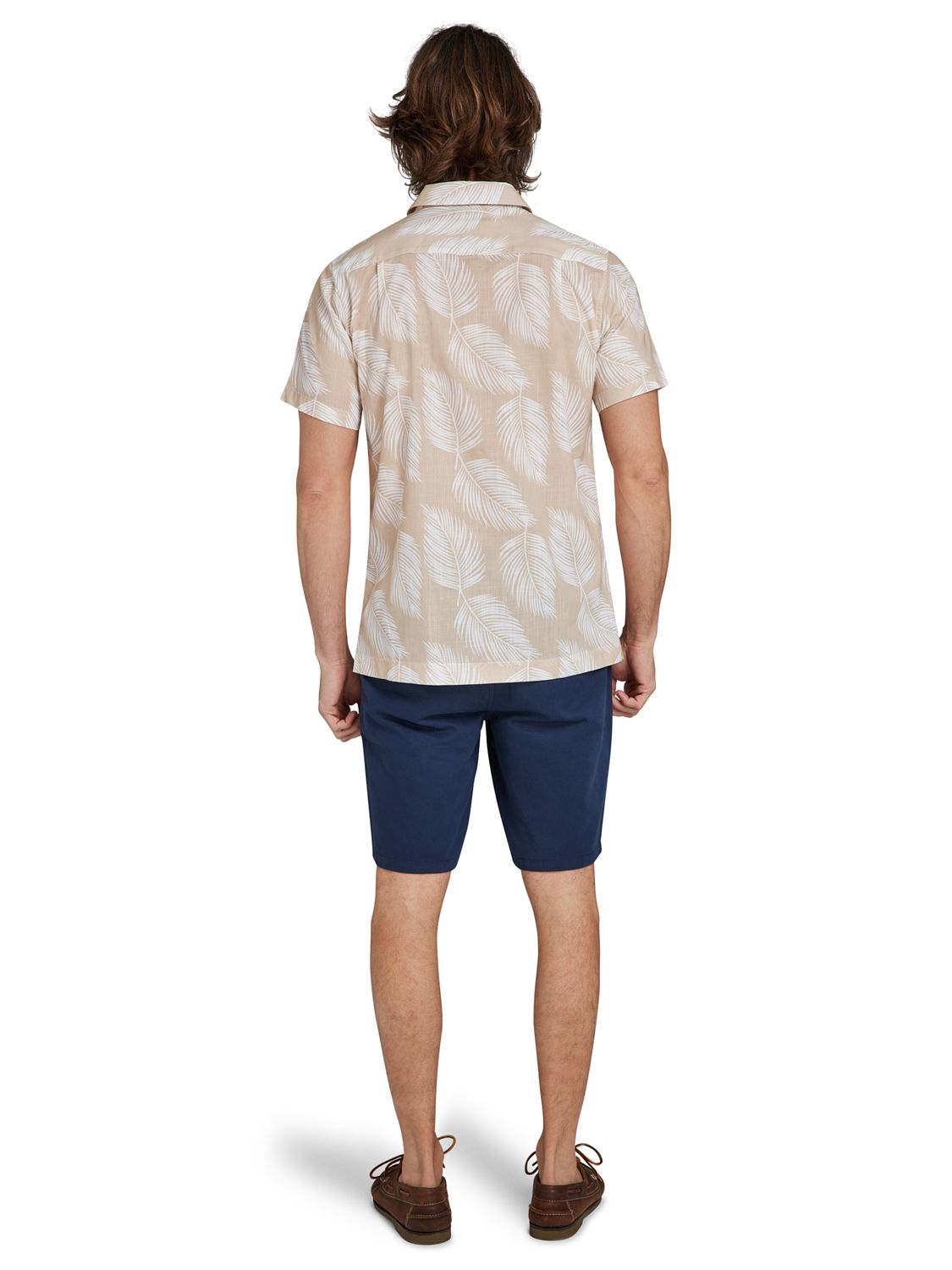 Buy Raging Bull Palm Leaf Cotton Shirt, Brown/White Online at johnlewis.com