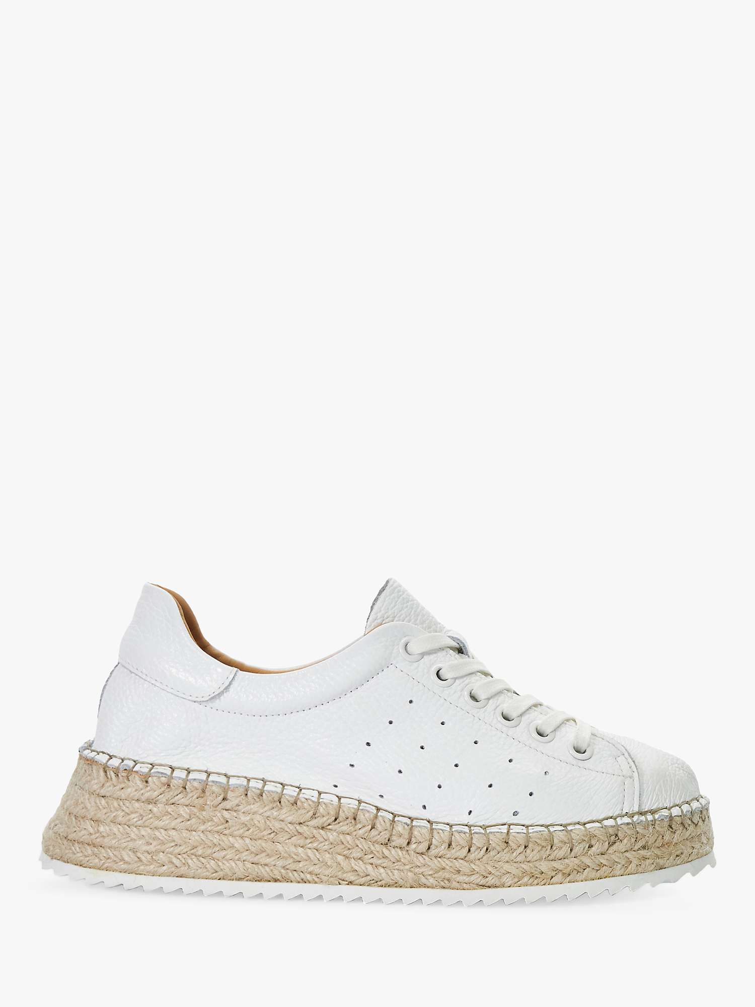 Buy Dune Explainedd Leather Lace-Up Wedge Espadrille Shoes Online at johnlewis.com
