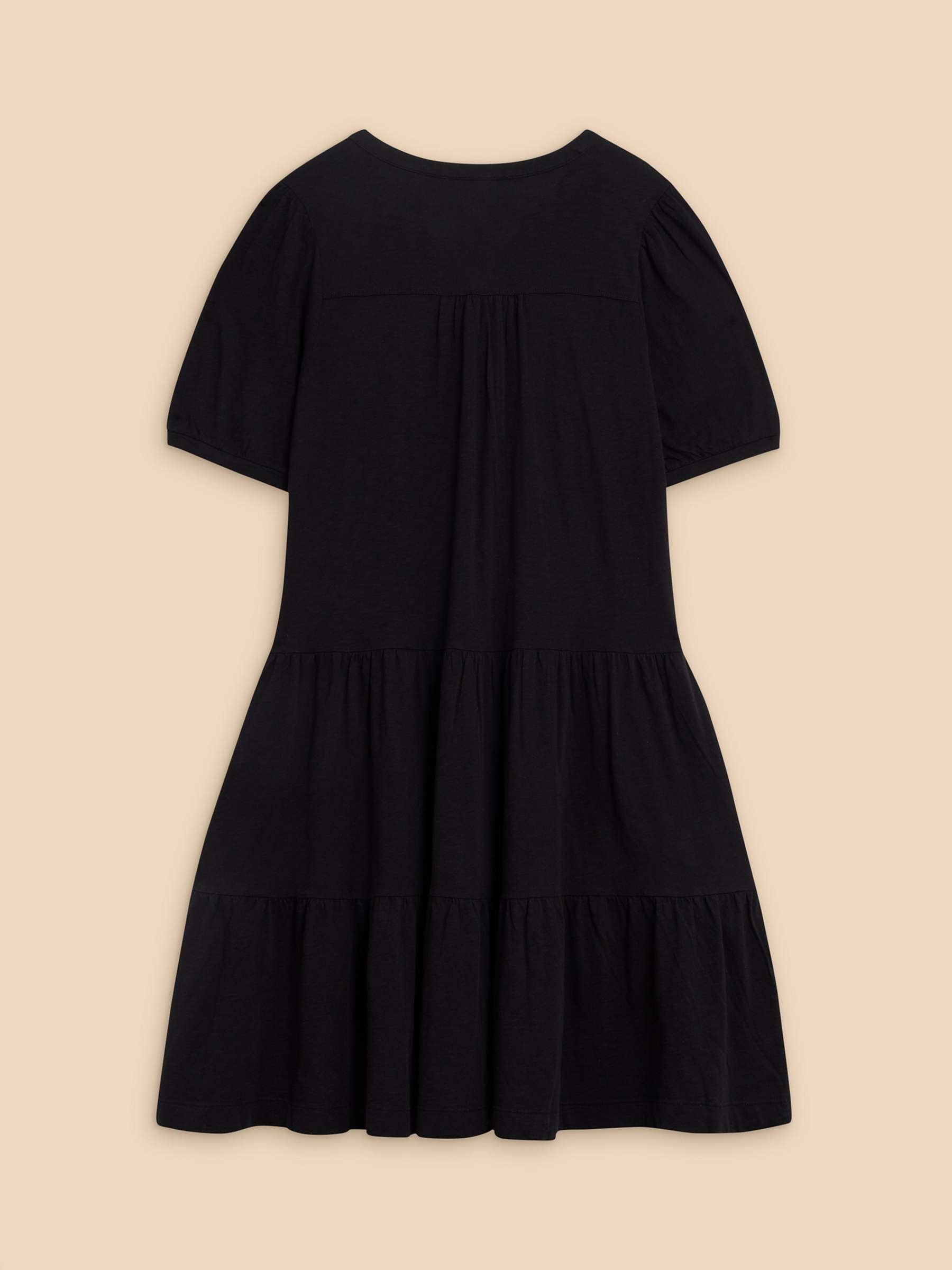 Buy White Stuff Clara Cotton Jersey Dress, Pure Black Online at johnlewis.com