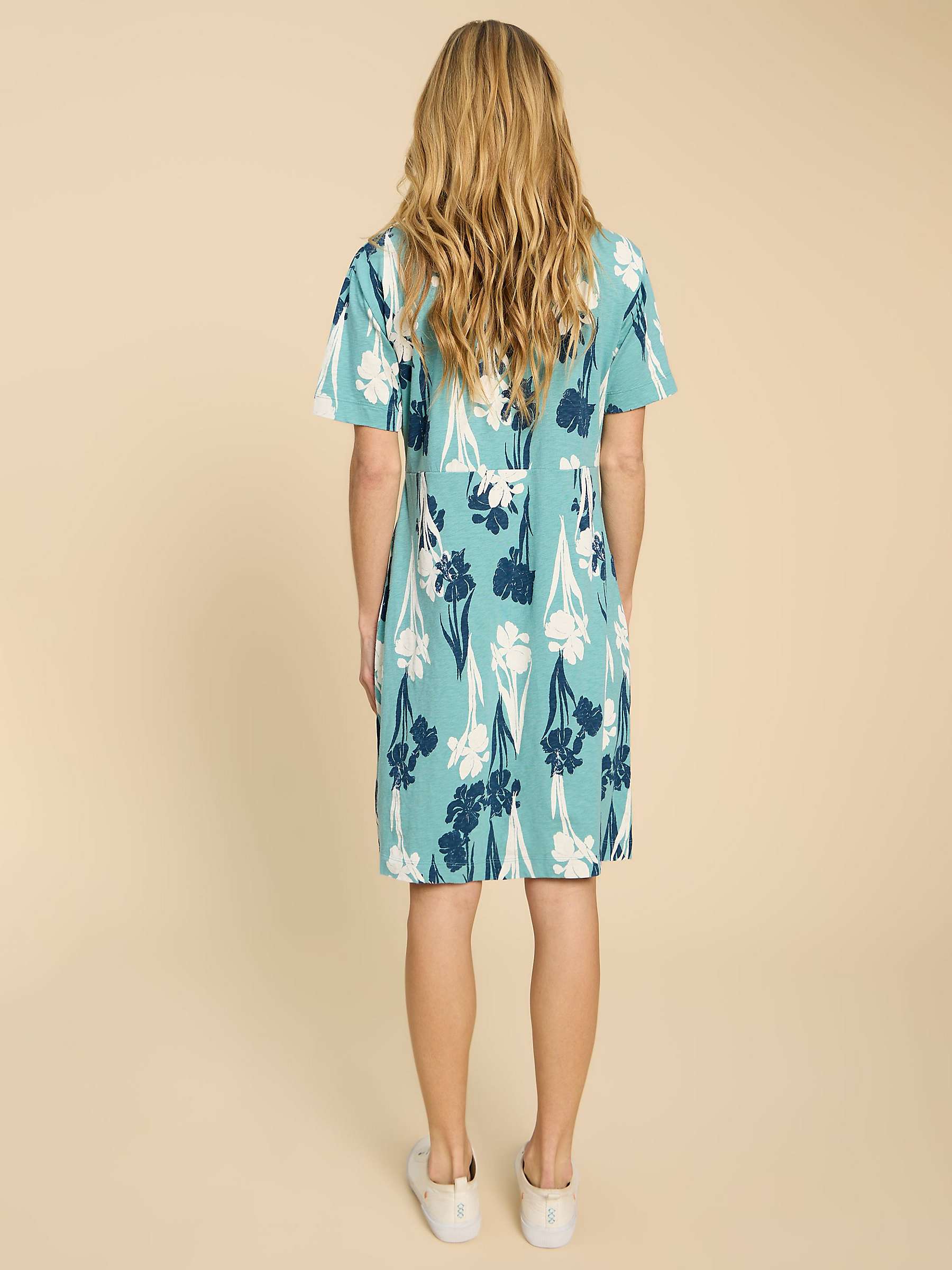 Buy White Stuff Tammy Cotton Jersey Dress, Teal Online at johnlewis.com