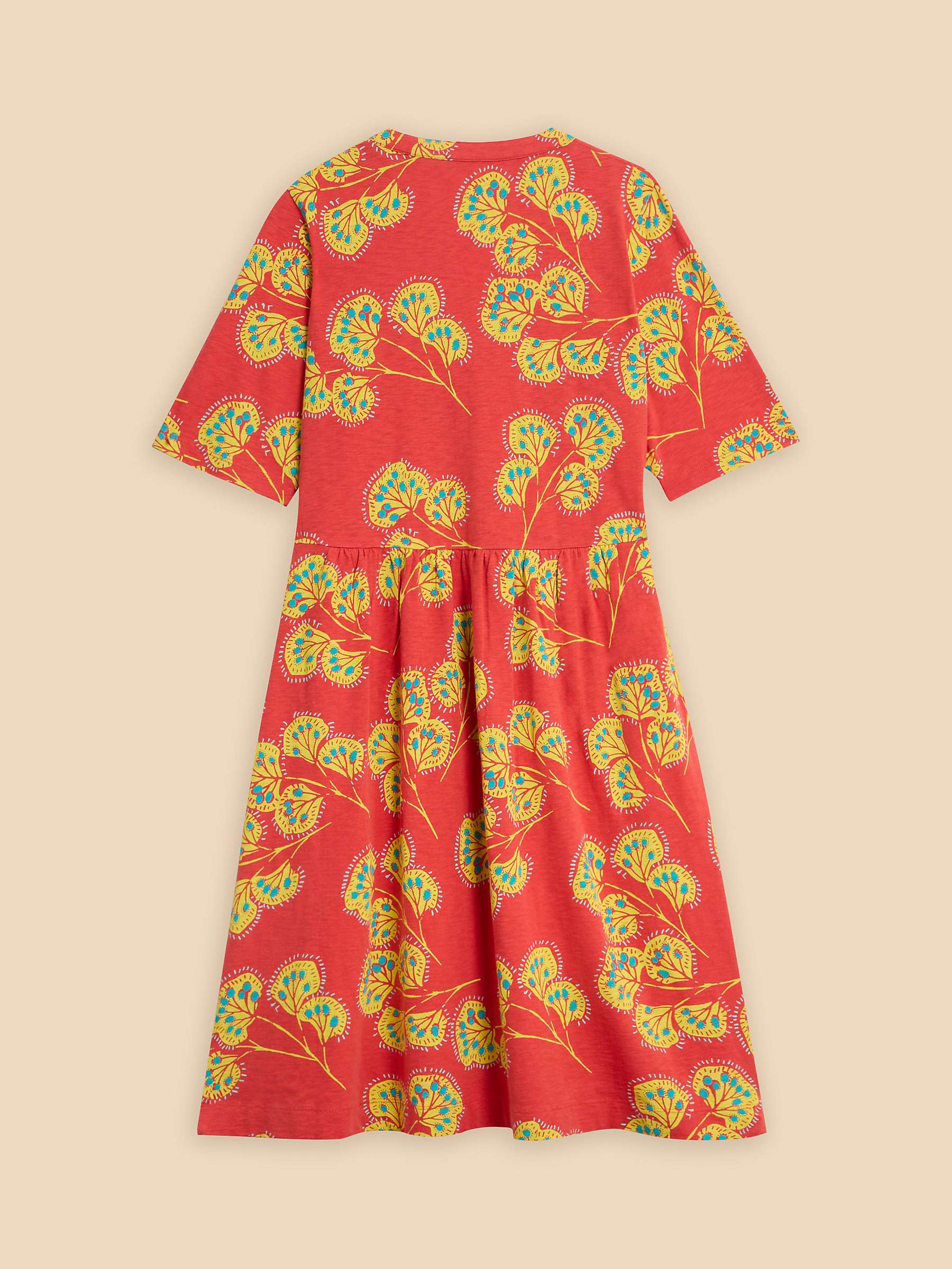 Buy White Stuff Thea Notch Neck Cotton Dress, Red/Multi Online at johnlewis.com
