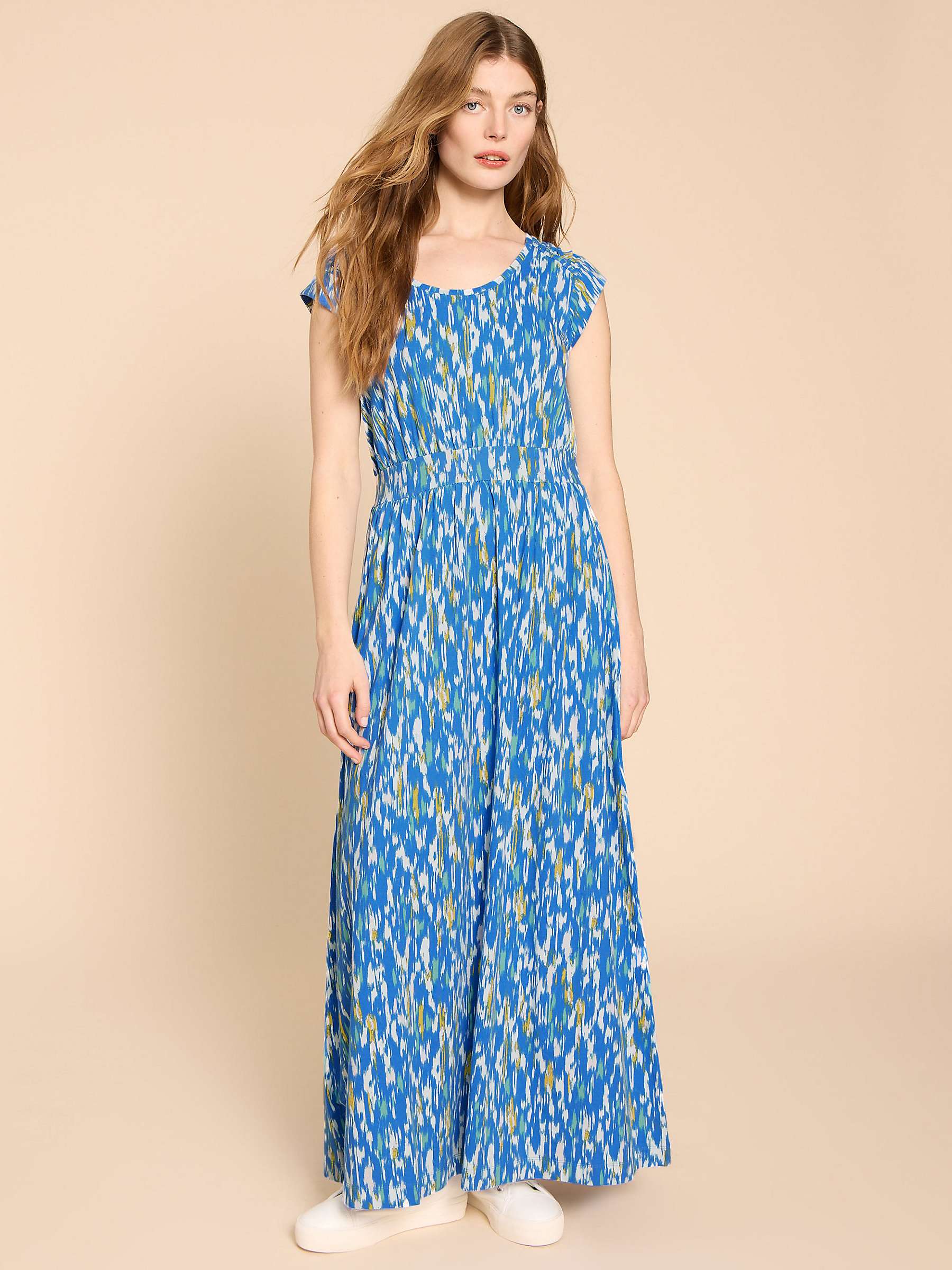 Buy White Stuff Darcie Abstract Print Jersey Maxi Dress, Blue/Multi Online at johnlewis.com