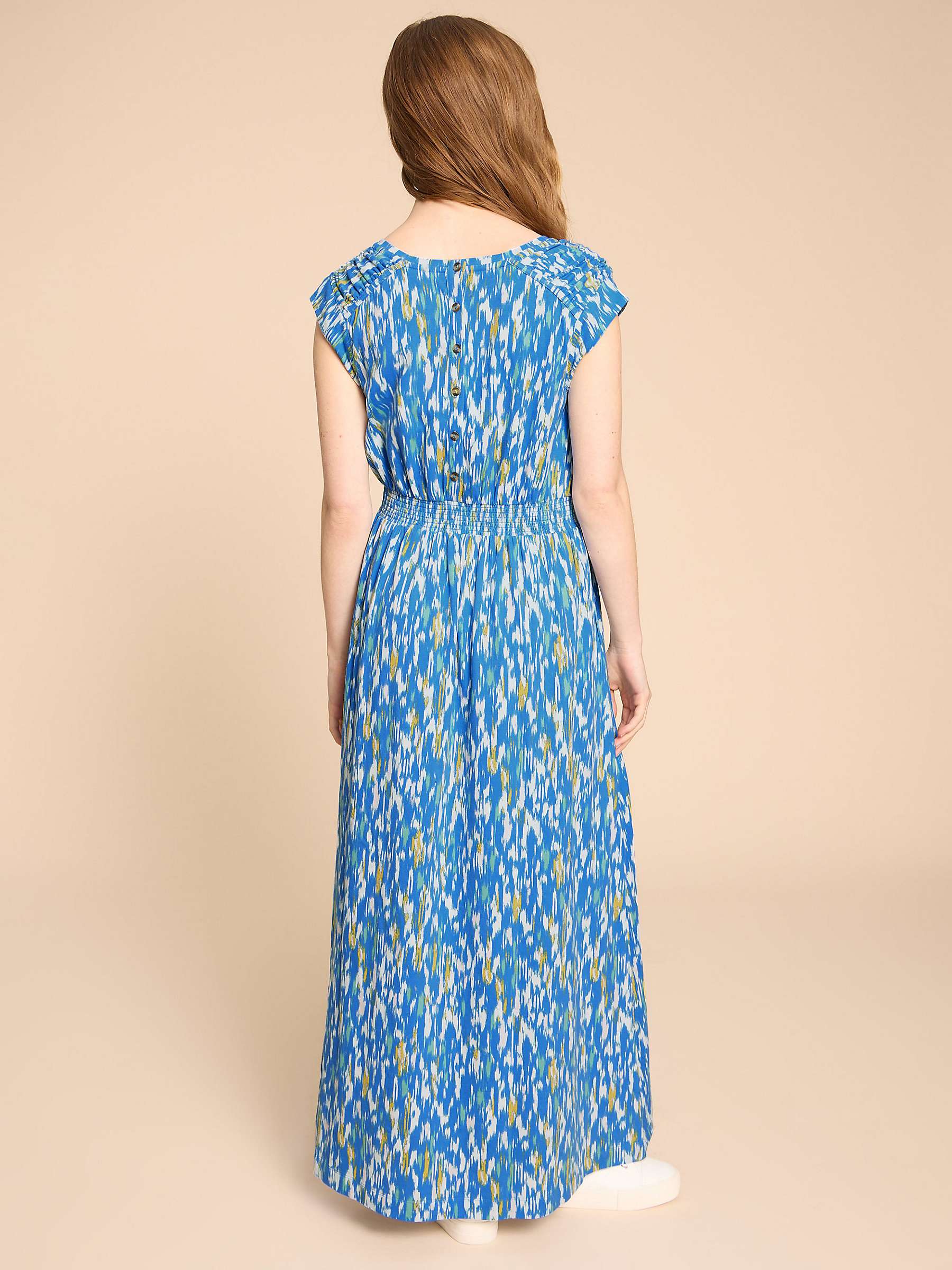 Buy White Stuff Darcie Abstract Print Jersey Maxi Dress, Blue/Multi Online at johnlewis.com