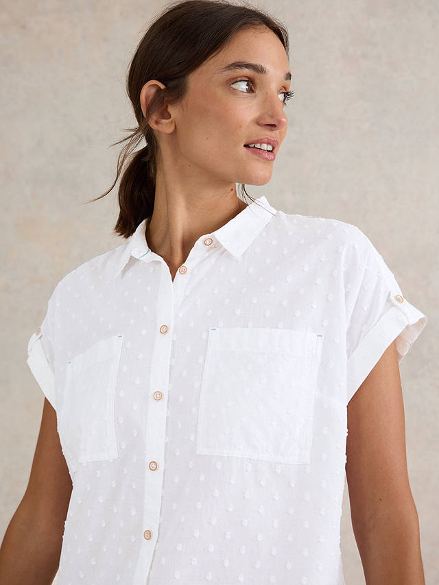 White Stuff Ellie Organic Cotton Shirt, Pale Ivory