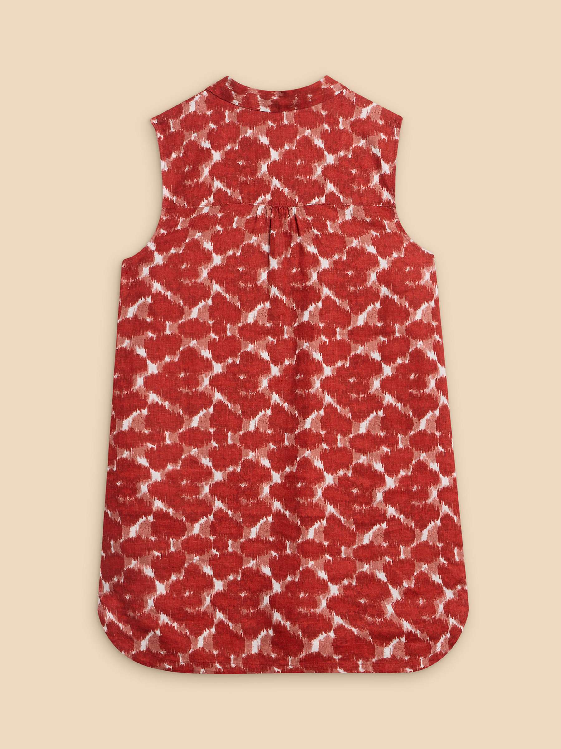 Buy White Stuff Evelyn Linen Tunic, Red Online at johnlewis.com