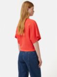 Jigsaw Textured Jersey Top, Coral, Coral