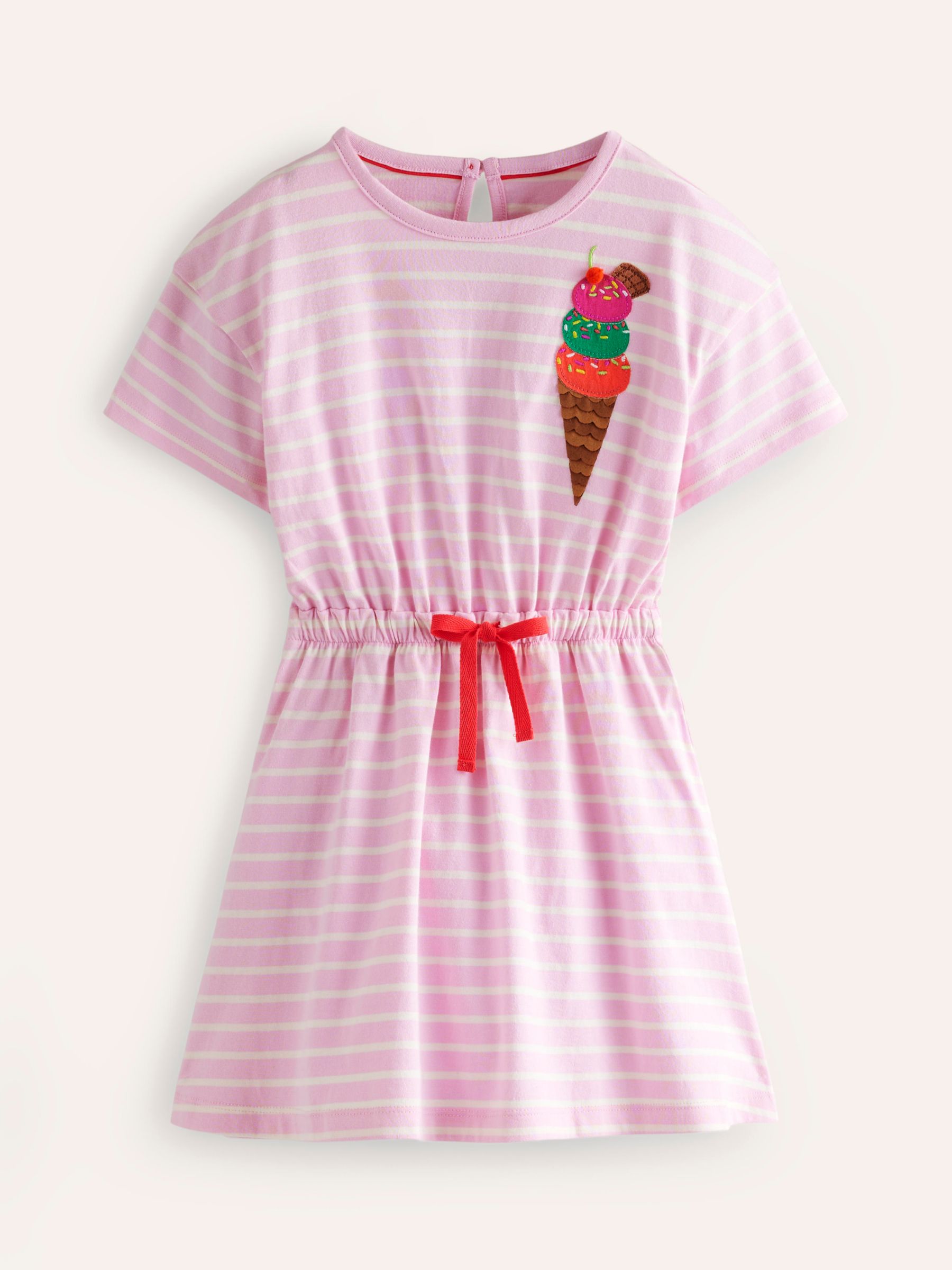 Mini Boden Kids' Hotchpotch Weather Jersey dress, Multi/Mega