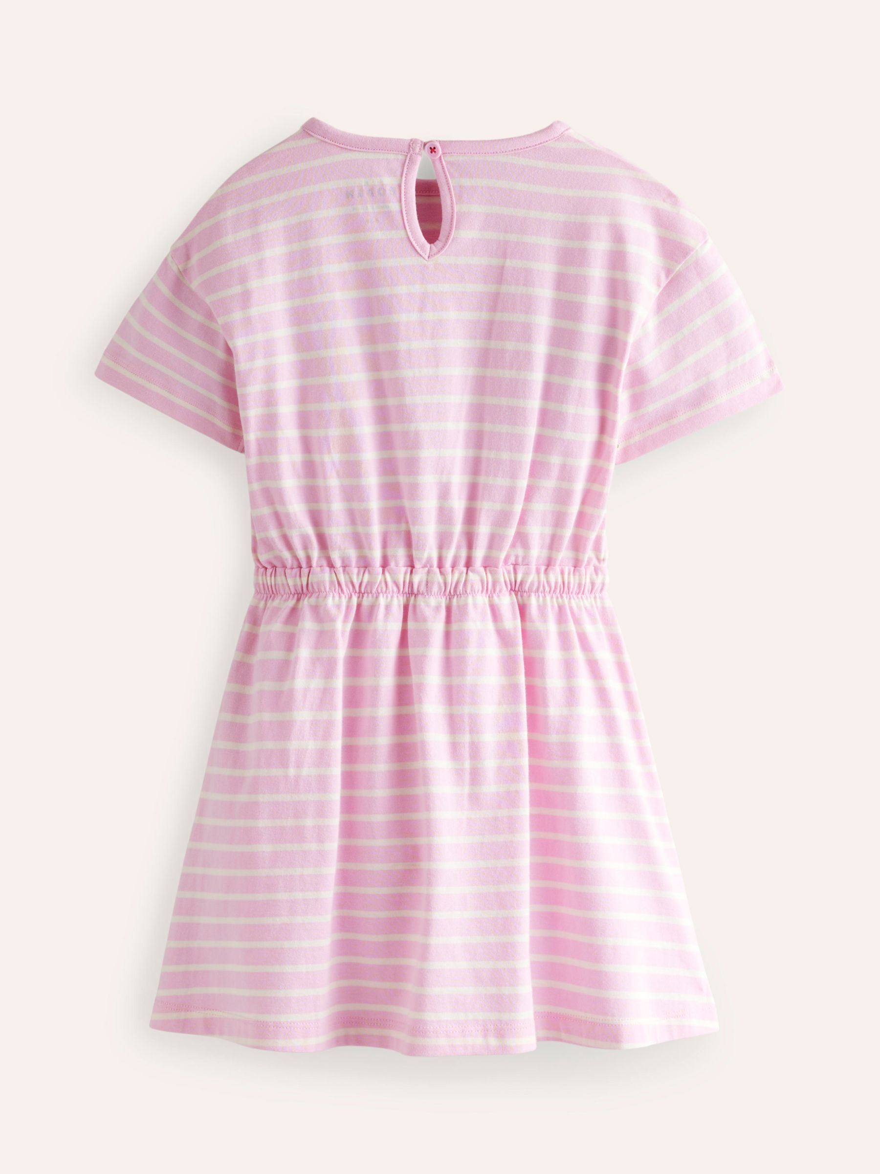 Buy Mini Boden Kids' Ice Cream Applique Short Sleeve Tie Waist Dress, Pink/Ivory Online at johnlewis.com