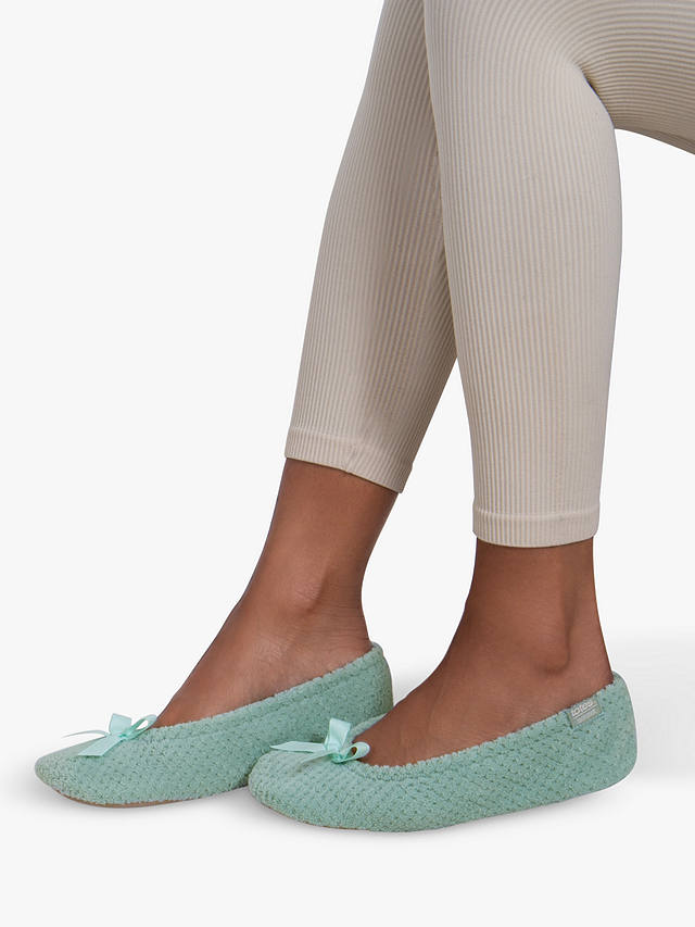 totes Terry Popcorn Ballet Slippers, Mint