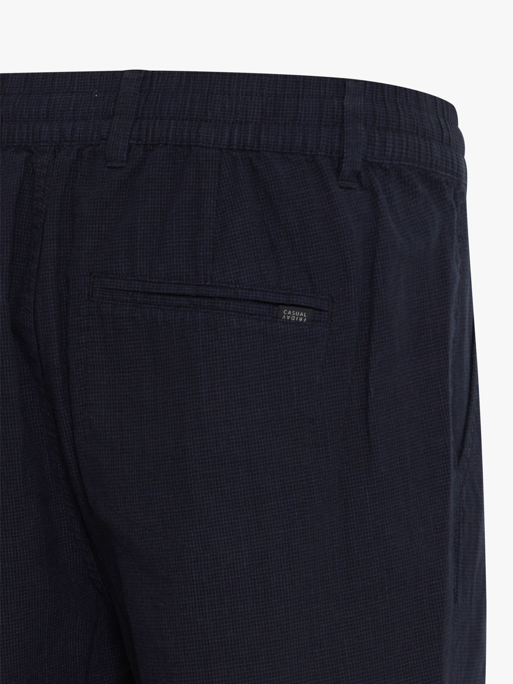 Buy Casual Friday Rand Houndstooth Linen Mix Shorts, Dark Navy Online at johnlewis.com