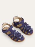 Mini Boden Kids' Fisherman Sandals, College Navy Turtle