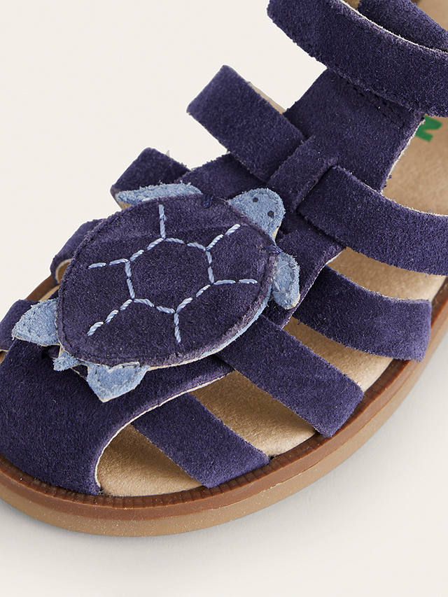 Mini Boden Kids' Fisherman Sandals, College Navy Turtle