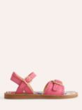 Mini Boden Kids' Leather Buckle Sandals, Pink