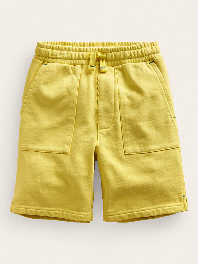 Mini Boden Kids' Garment Dye Drawstring Shorts, Zest Yellow