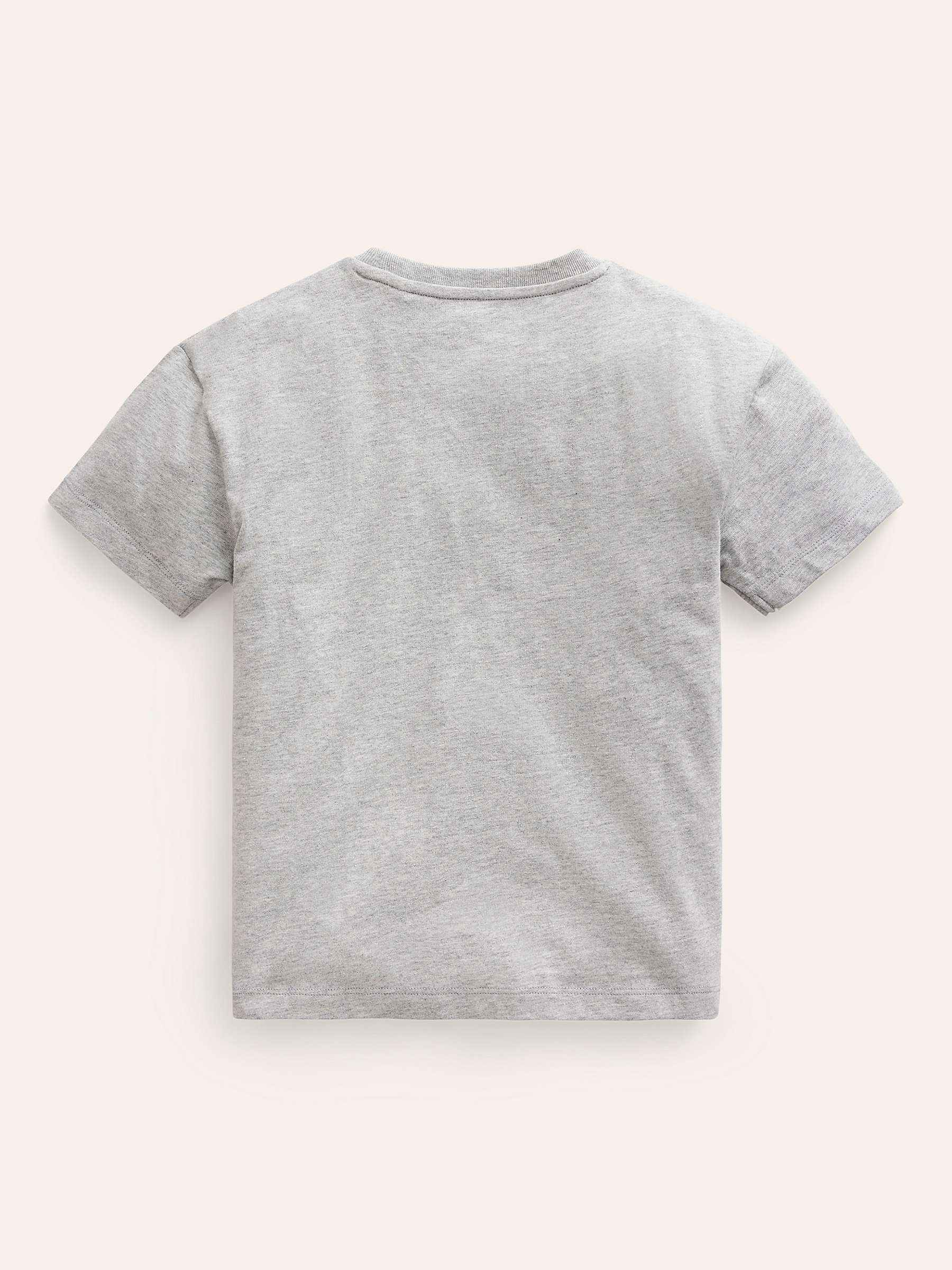 Buy Mini Boden Kids' Joyful Textured T-Shirt, Silver Jungle Birds Online at johnlewis.com