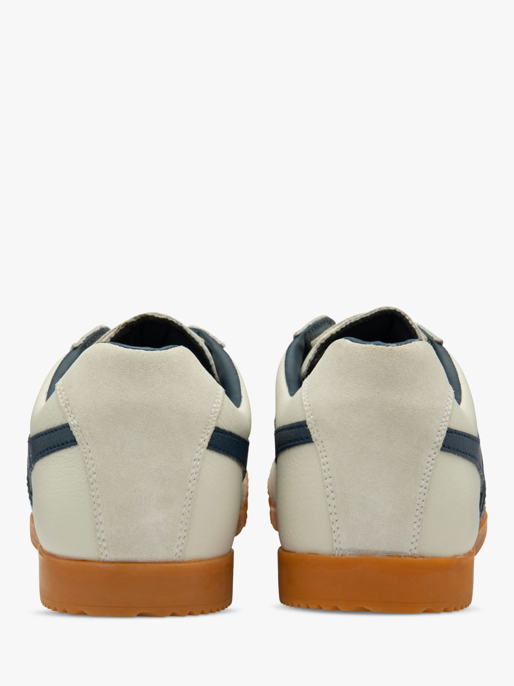 Buy Gola Classics Harrier Leather Lace Up Trainers, Off White/Navy Online at johnlewis.com