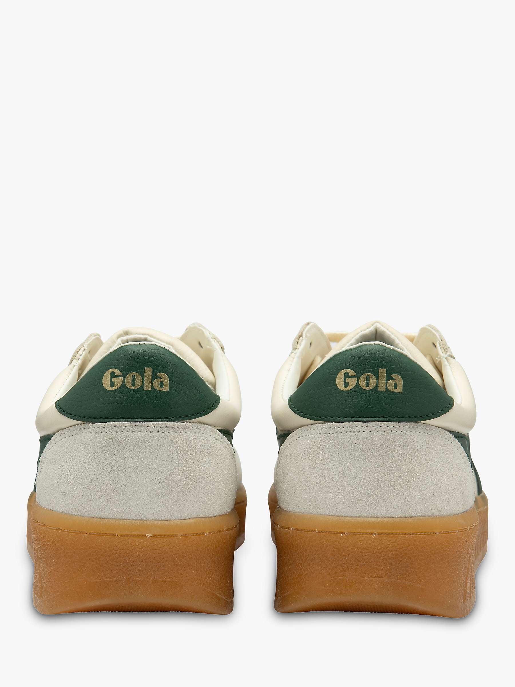 Buy Gola Classics Grandslam Elite Leather Trainers, Off White/Evergreen/Gum Online at johnlewis.com