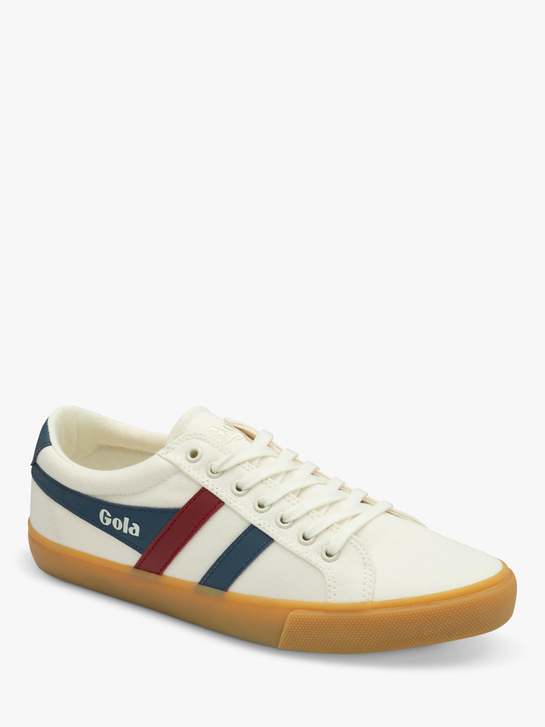 Buy Gola Classics Varsity Lace Up Trainers, White/Moonlight/Red/Gum Online at johnlewis.com