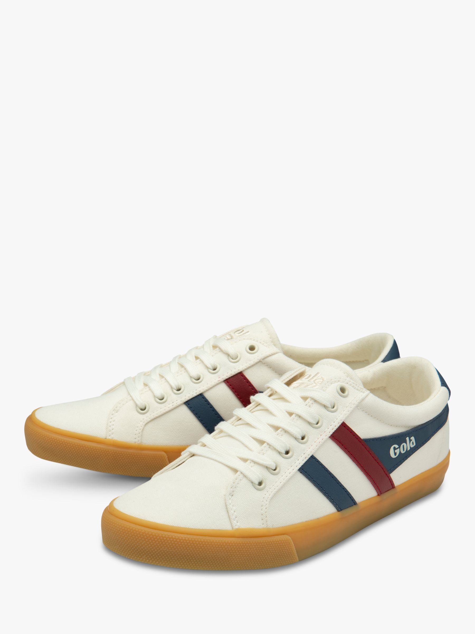 Buy Gola Classics Varsity Lace Up Trainers, White/Moonlight/Red/Gum Online at johnlewis.com
